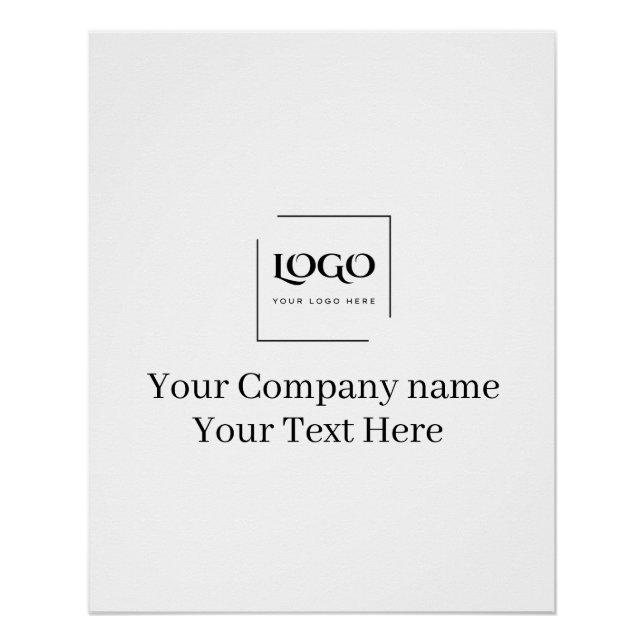 Elegant custom your logo template poster (Front)