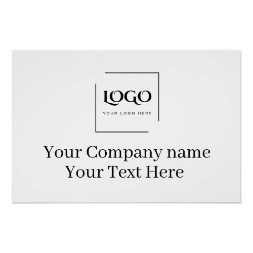 Elegant custom your logo template poster