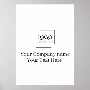 Elegant custom your logo template poster