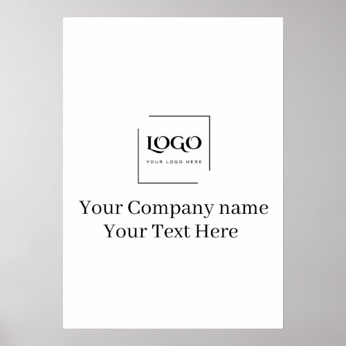 Elegant custom your logo template poster