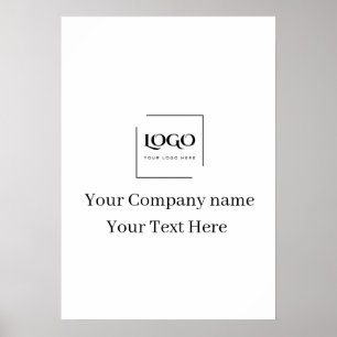 Elegant custom your logo template poster