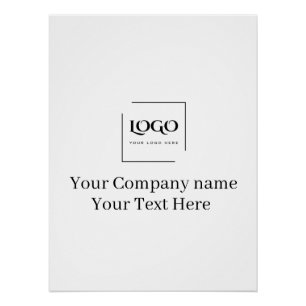 Elegant custom your logo template poster