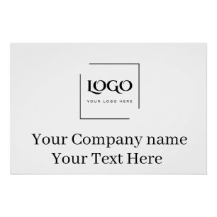 Elegant custom your logo template poster