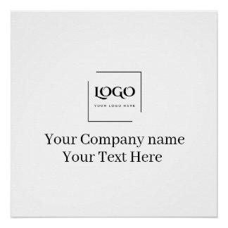 Elegant custom your logo template poster