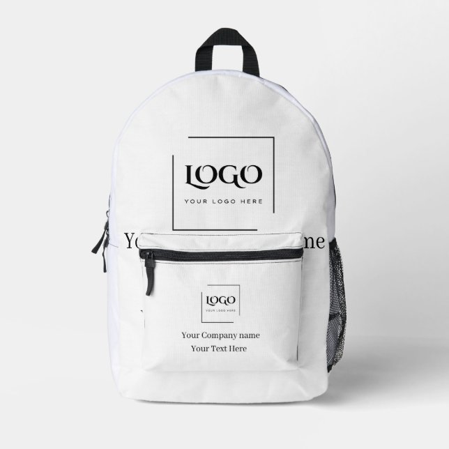 Elegant custom your logo template printed backpack (Front)