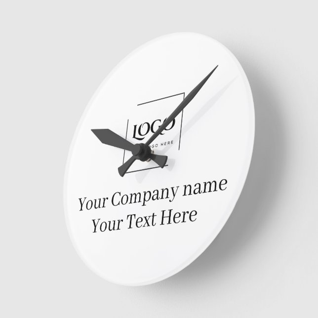 Elegant custom your logo template round clock (Angle)