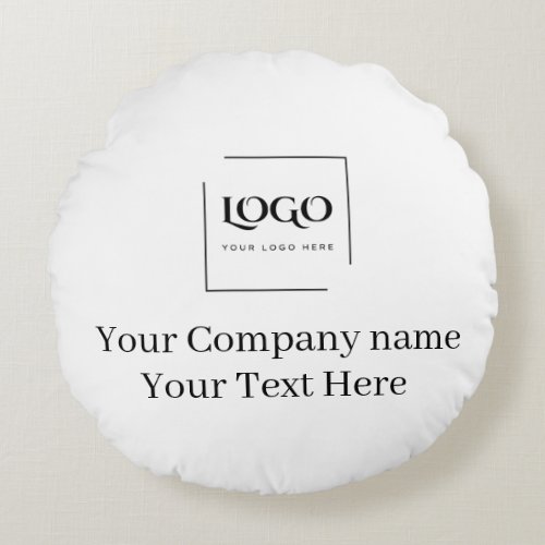 Elegant custom your logo template round pillow