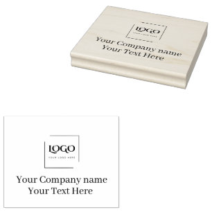Elegant custom your logo template rubber stamp