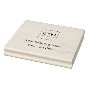 Elegant custom your logo template rubber stamp