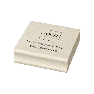 Elegant custom your logo template rubber stamp