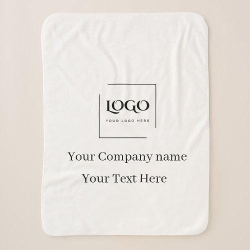 Elegant custom your logo template sherpa blanket