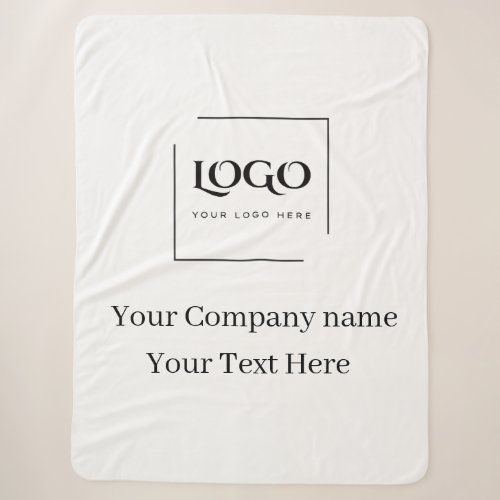 Elegant custom your logo template sherpa blanket