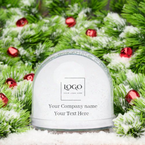 Elegant custom your logo template snow globe