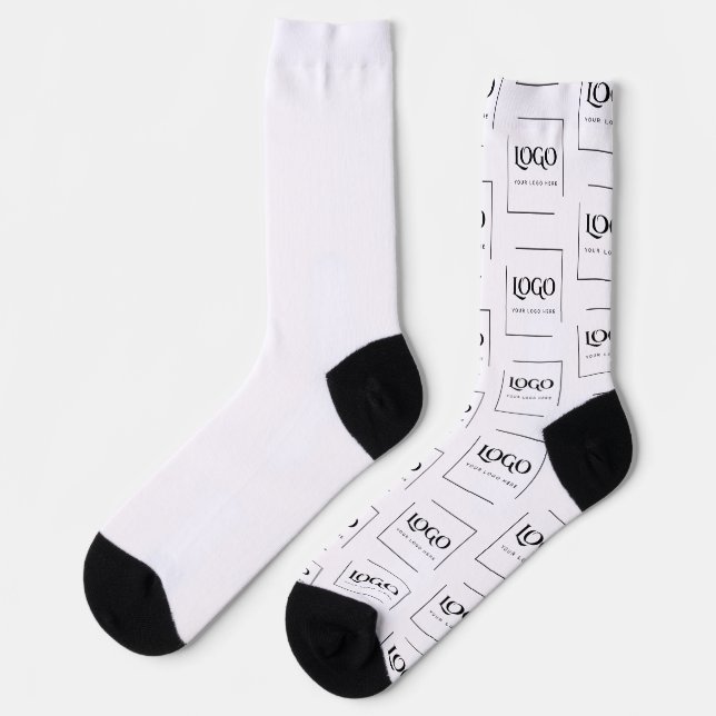 Elegant custom your logo template socks (Left)