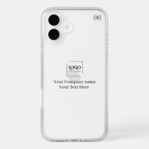Elegant custom your logo template iPhone 16 plus case
