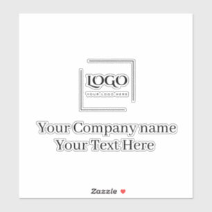 Elegant custom your logo template sticker