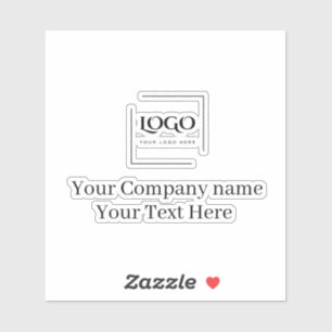 Elegant custom your logo template sticker