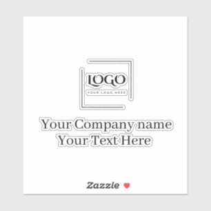 Elegant custom your logo template sticker