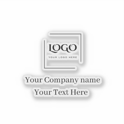 Elegant custom your logo template sticker