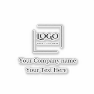 Elegant custom your logo template sticker