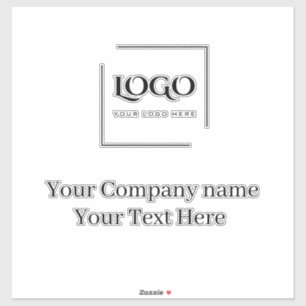 Elegant custom your logo template sticker