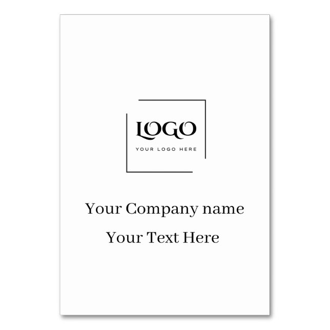 Elegant custom your logo template table number (Front)