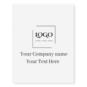 Elegant custom your logo template temporary tattoos