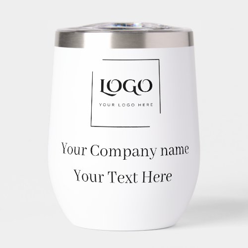 Elegant custom your logo template thermal wine tumbler