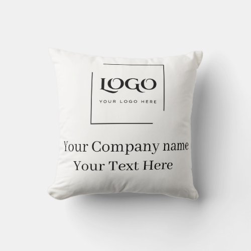 Elegant custom your logo template throw pillow
