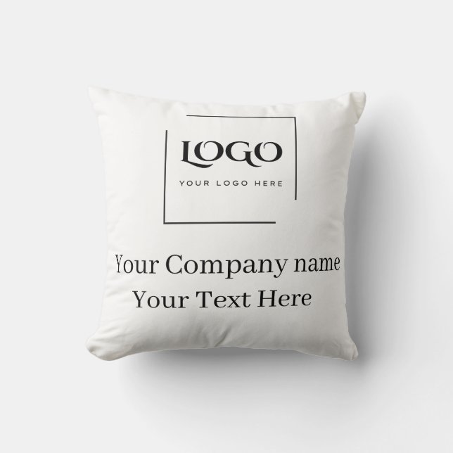 Elegant custom your logo template throw pillow (Front)