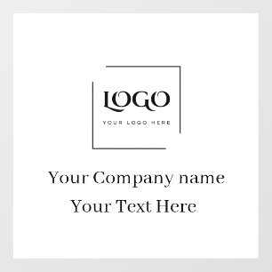 Elegant custom your logo template wall decal