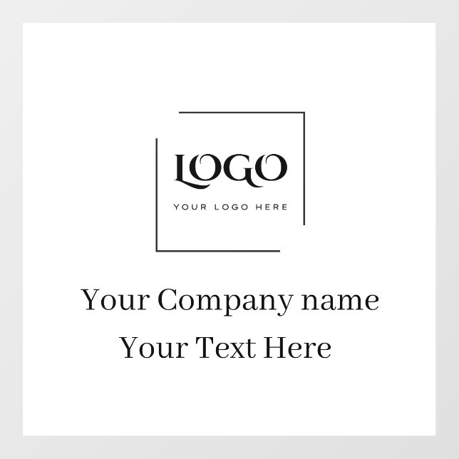 Elegant custom your logo template wall decal  (Front)