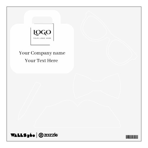 Elegant custom your logo template wall decal