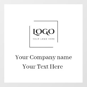 Elegant custom your logo template wall decal