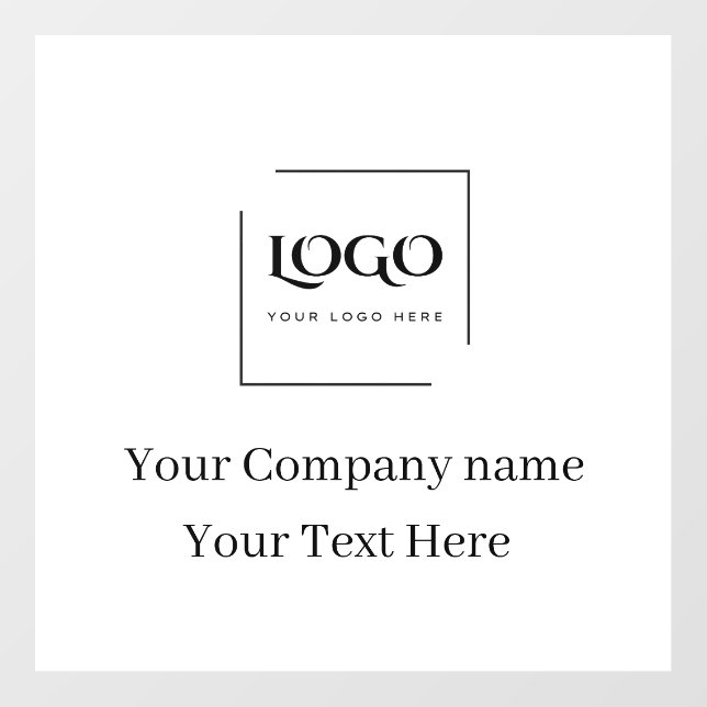 Elegant custom your logo template wall decal  (Front)