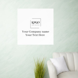 Elegant custom your logo template wall decal