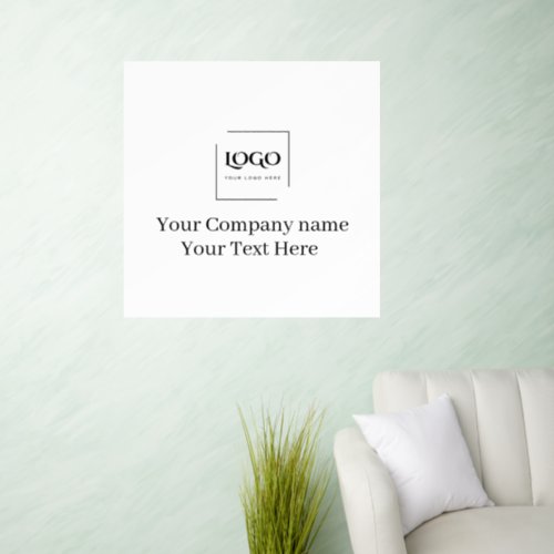 Elegant custom your logo template wall decal