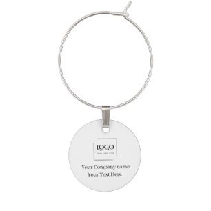 Elegant custom your logo template wine charm