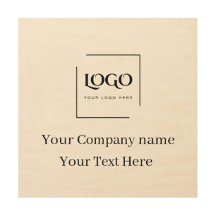 Elegant custom your logo template wood wall art