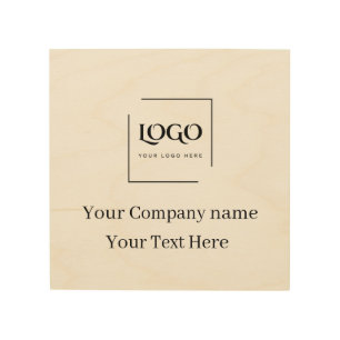 Elegant custom your logo template wood wall art