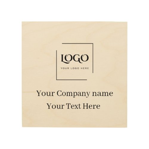 Elegant custom your logo template wood wall art