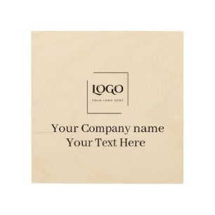 Elegant custom your logo template wood wall art