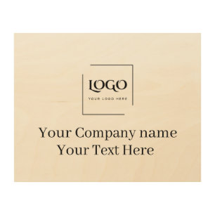 Elegant custom your logo template wood wall art