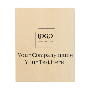 Elegant custom your logo template wood wall art