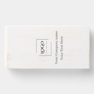 Elegant custom your logo template wooden box sign