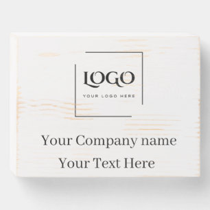 Elegant custom your logo template wooden box sign
