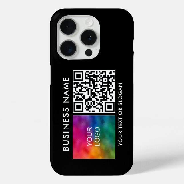Elegant Custom Your QR Code Business Logo Here Case-Mate iPhone Case (Back)