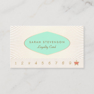 Elegant Customer Loyalty 10 Punch Card