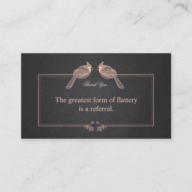 Elegant Customer Thank You Referral Card (Front)