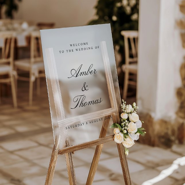 Elegant Customizable Acrylic Wedding Welcome Sign (Creator Uploaded)